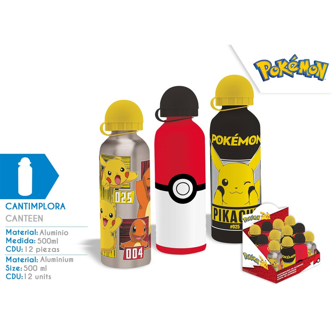 POK0001 Borraccia Pokemon in alluminio 500 ml