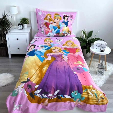 Disney principesse Set Letto Singolo Copripiumino Federa 100% cotone