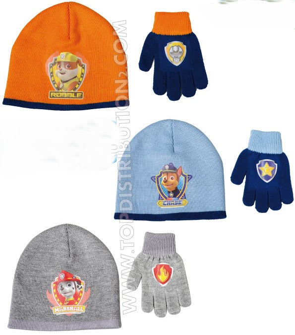 PW02202 SET 2 PEZZI CAPPELLO CON GUANTI PAW PATROL TG UNICA 2/8 ANNI