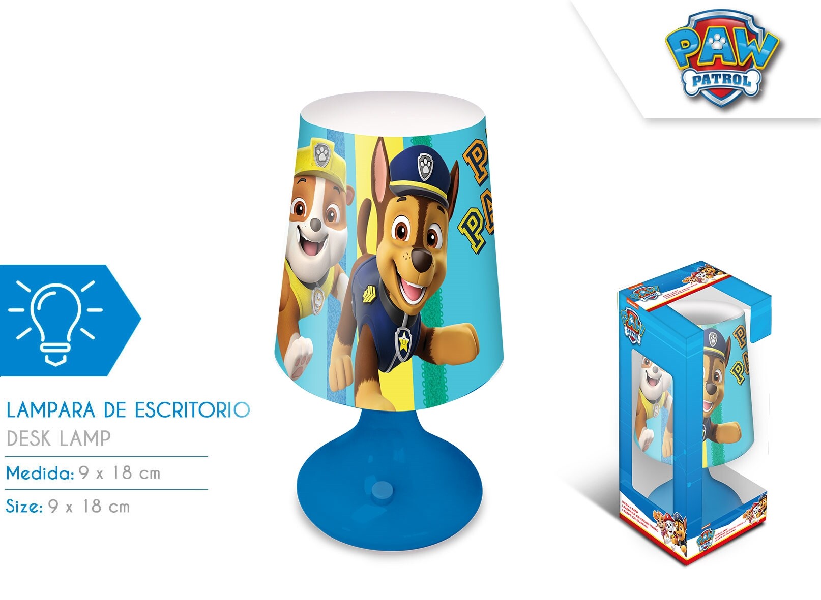 PW16700 Lampada Paw patrol da comodino