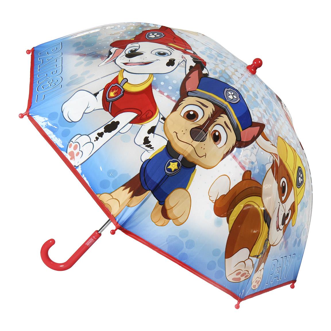 Ombrello Paw patrol 45cm deluxe trasparente automatico