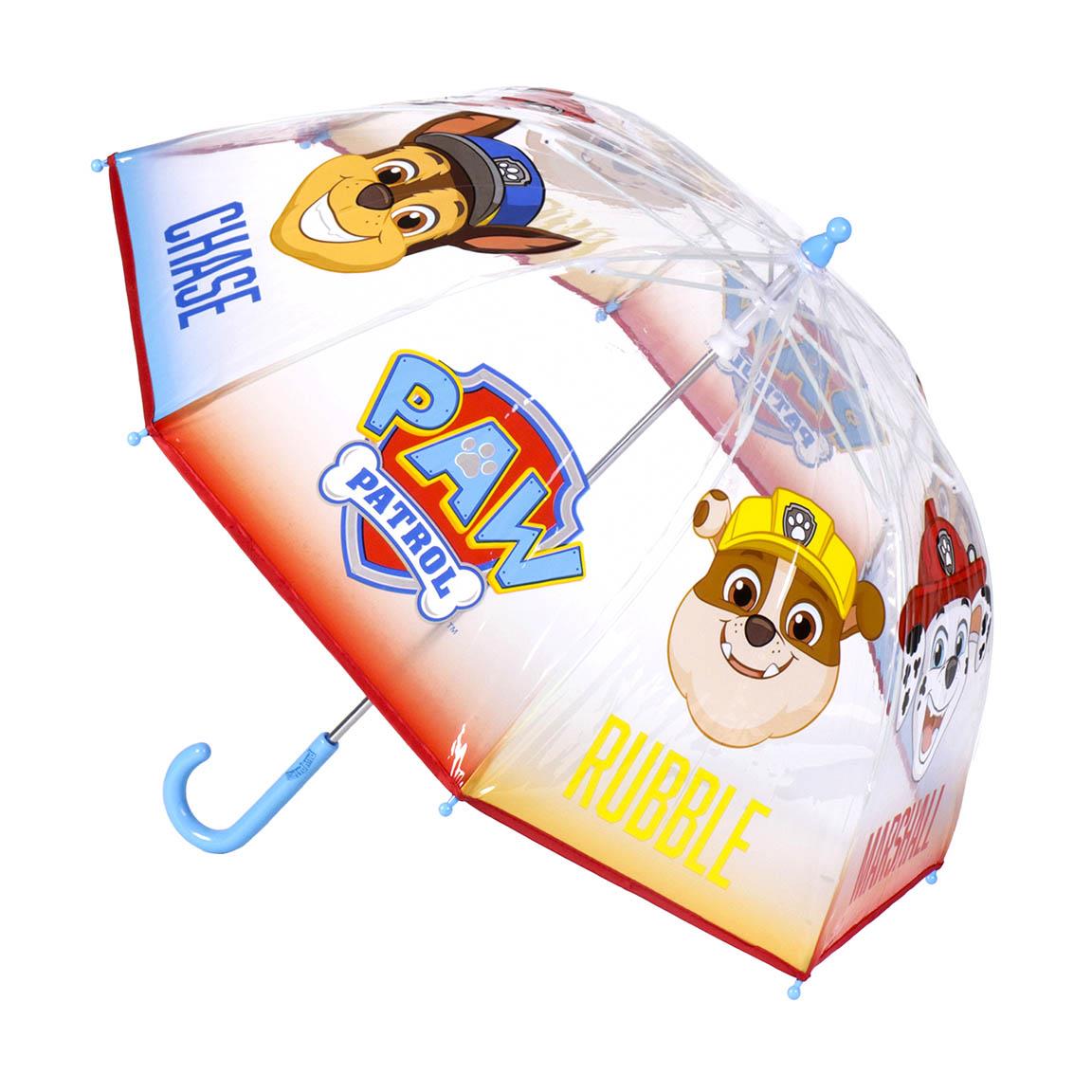 Ombrello Paw patrol 45cm deluxe trasparente automatico