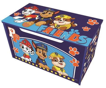 Paw Patrol Toybox Portagiochi Friends in Legno 55.5x29.5x30cm - Contenitore Giocattoli