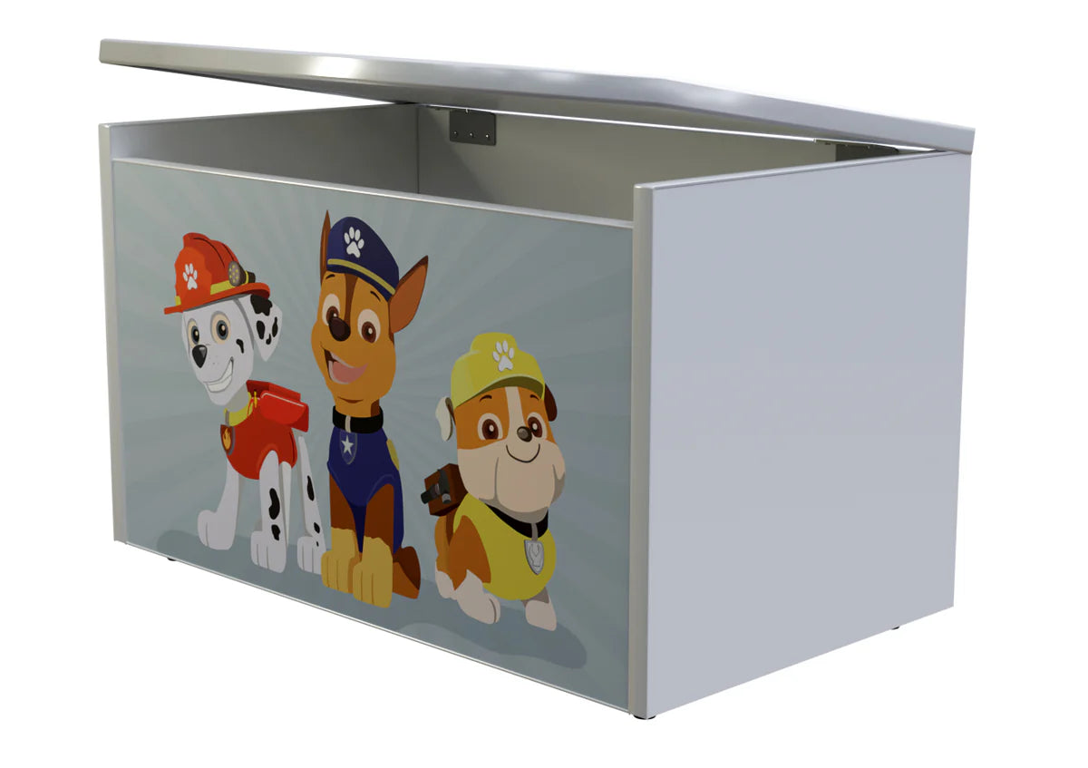 Cassapanca Portagiochi Paw Patrol 71x41x45cm - Contenitore Giocattoli con Maniglia Sicurezza