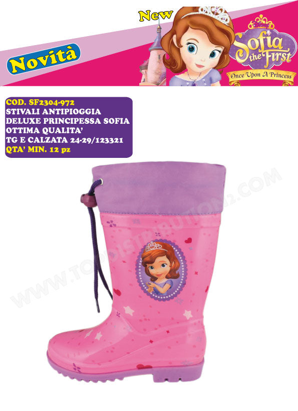 STIVALI ANTIPIOGGIA SOFIA la principessa disney DELUXE tg 27
