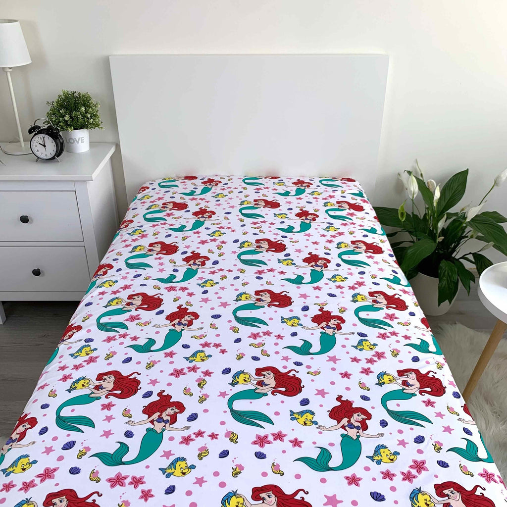 Coprimaterasso con Angoli Disney Ariel 90 × 200 + 25 cm, 100% Cotone – SIR3487