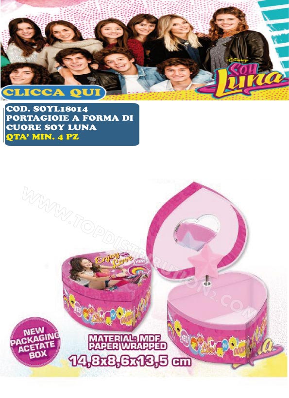 SOYL18014 PORTAGIOIE A FORMA DI
CUORE SOY LUNA