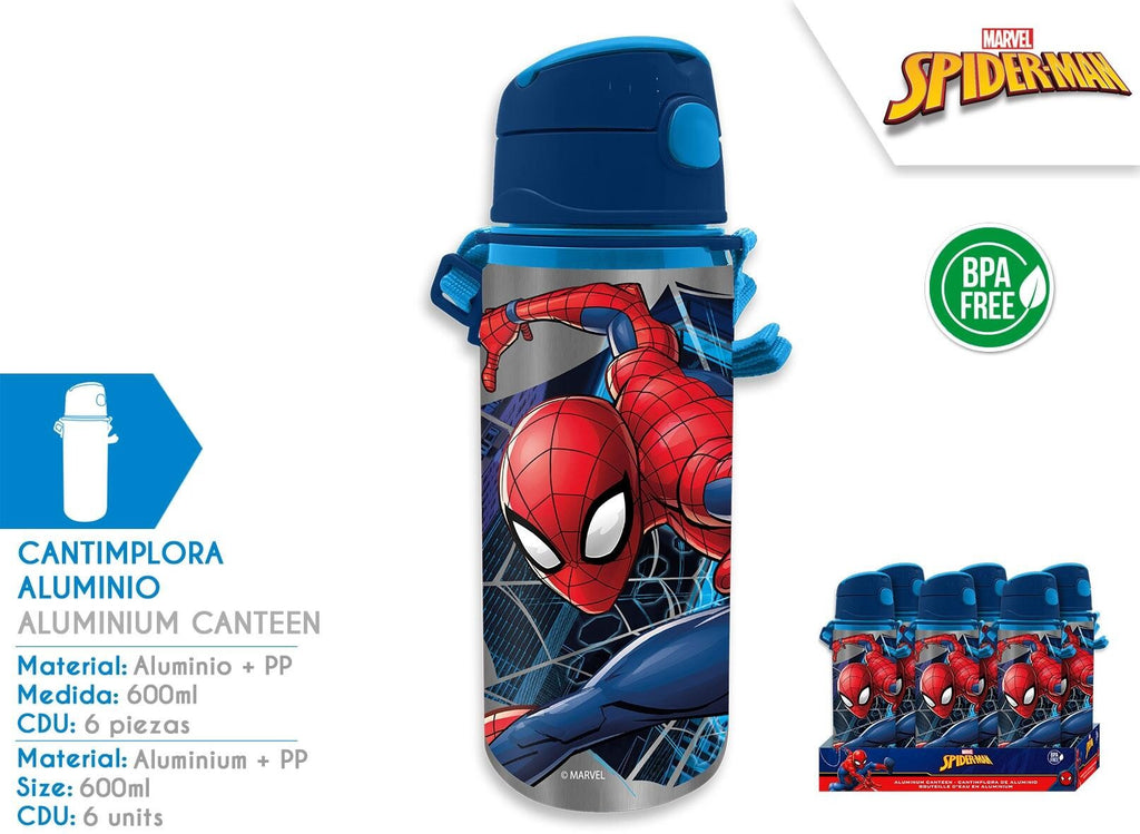 SP50010 Borraccia Spiderman in alluminio 600 ml