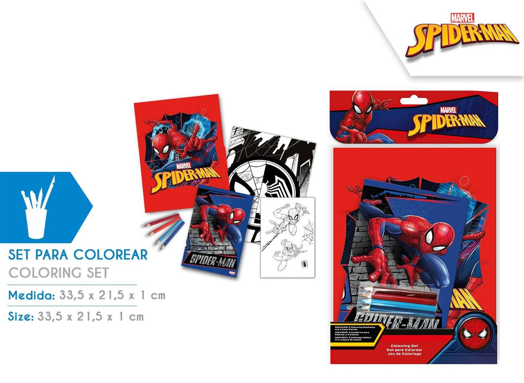 SP50020 Spiderman Set da Colorare con Matite Colorate - Kit Completo