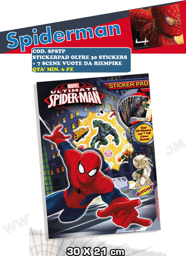 SPSTP PACK STICKER PAD SPIDERMAN