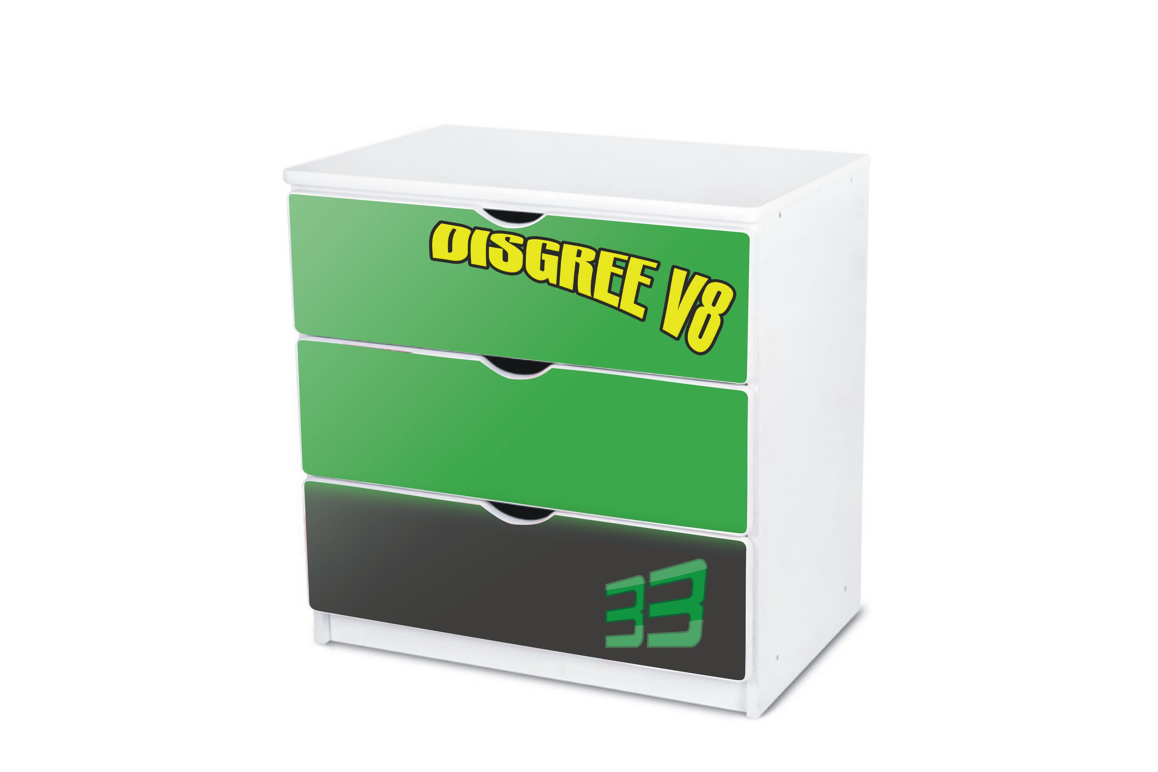 SUPC09-33MOB CASSETTIERA MACCHINA DA CORSA SUPER CARS IN LEGNO 81X81X51