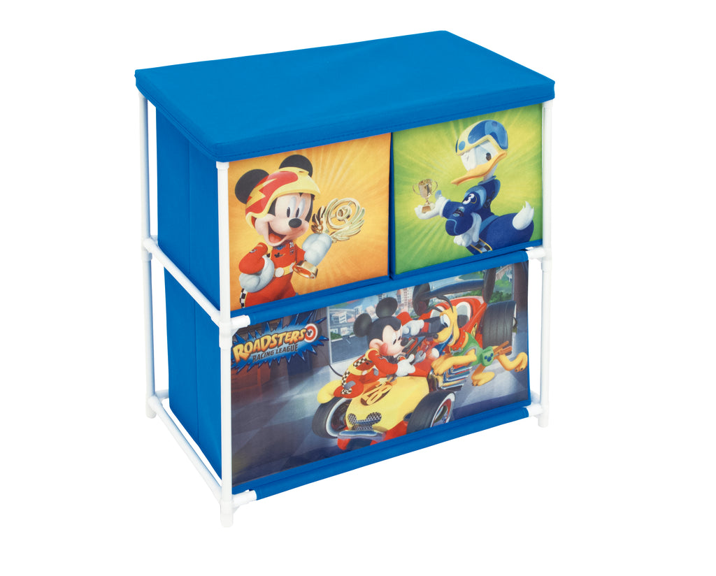 Mobile Portagiochi Mickey Mouse Roadsters Disney 3 Cassetti Tessili 53x30x60cm | TOP12130