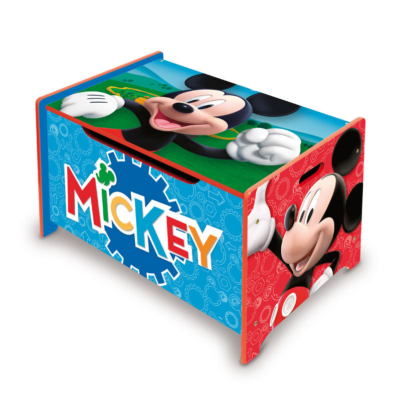 ##TOP14005 PANCA PORTAGIOCHI TOPOLINO IN LEGNO CON APERTURA IN SICUREZZA