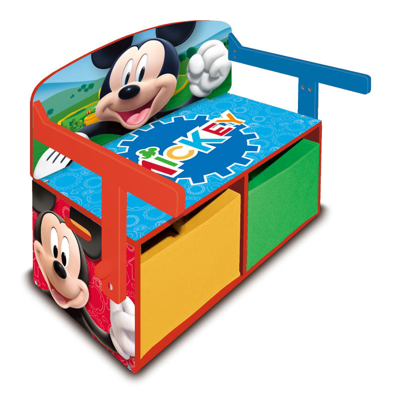 ##TOP14006 PANCA TOPOLINO 3 IN 1 SCRIVANIA E PORTAGIOCHI 60X70X44 / 60X47X56 CM