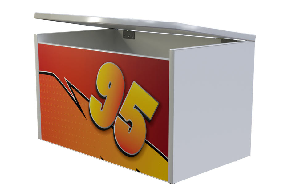 TPCARBOX Toybox portagiochi "Cars" con maniglia di sicurezza 71 x 41 x 45 cm