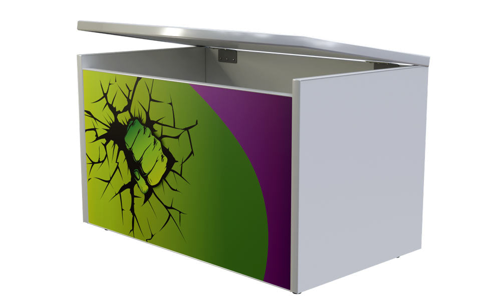 TPHULBOX Toybox portagiochi "Super eroi" con maniglia di sicurezza 71 x 41 x 45 cm