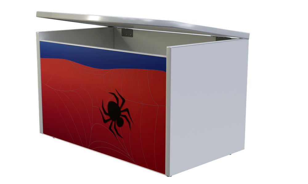 Toybox Portagiochi Super Eroi Spiderman 71x41x45cm - Cassapanca Legno con Maniglia Sicurezza
