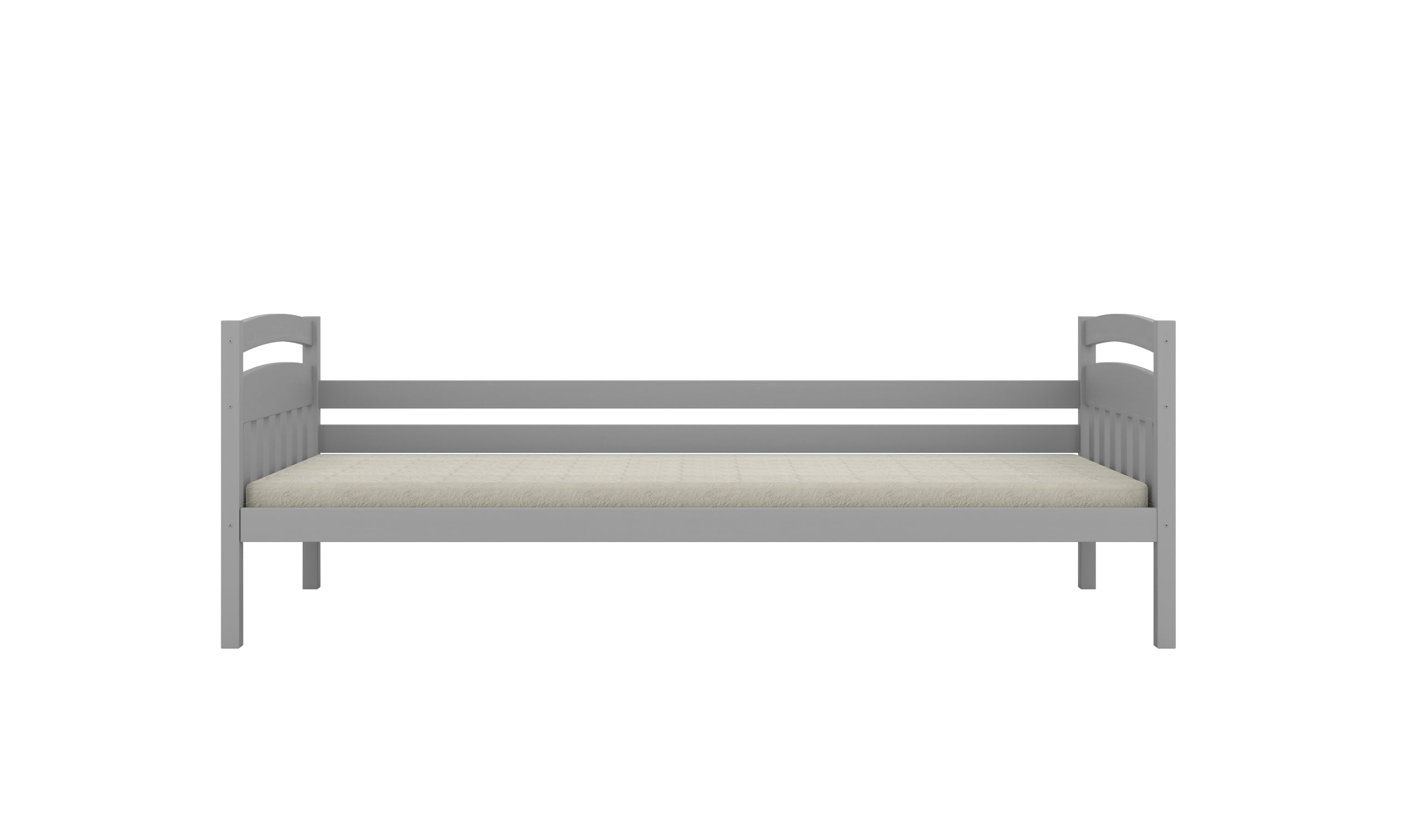 Bed Tosia gray with safety rail with an extra bed and ma¸ymi szufladami with a latex mattress 160x80