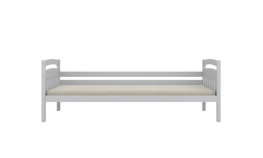 Bed Tosia white with safety rail with drawers with a foam mattress 200x90