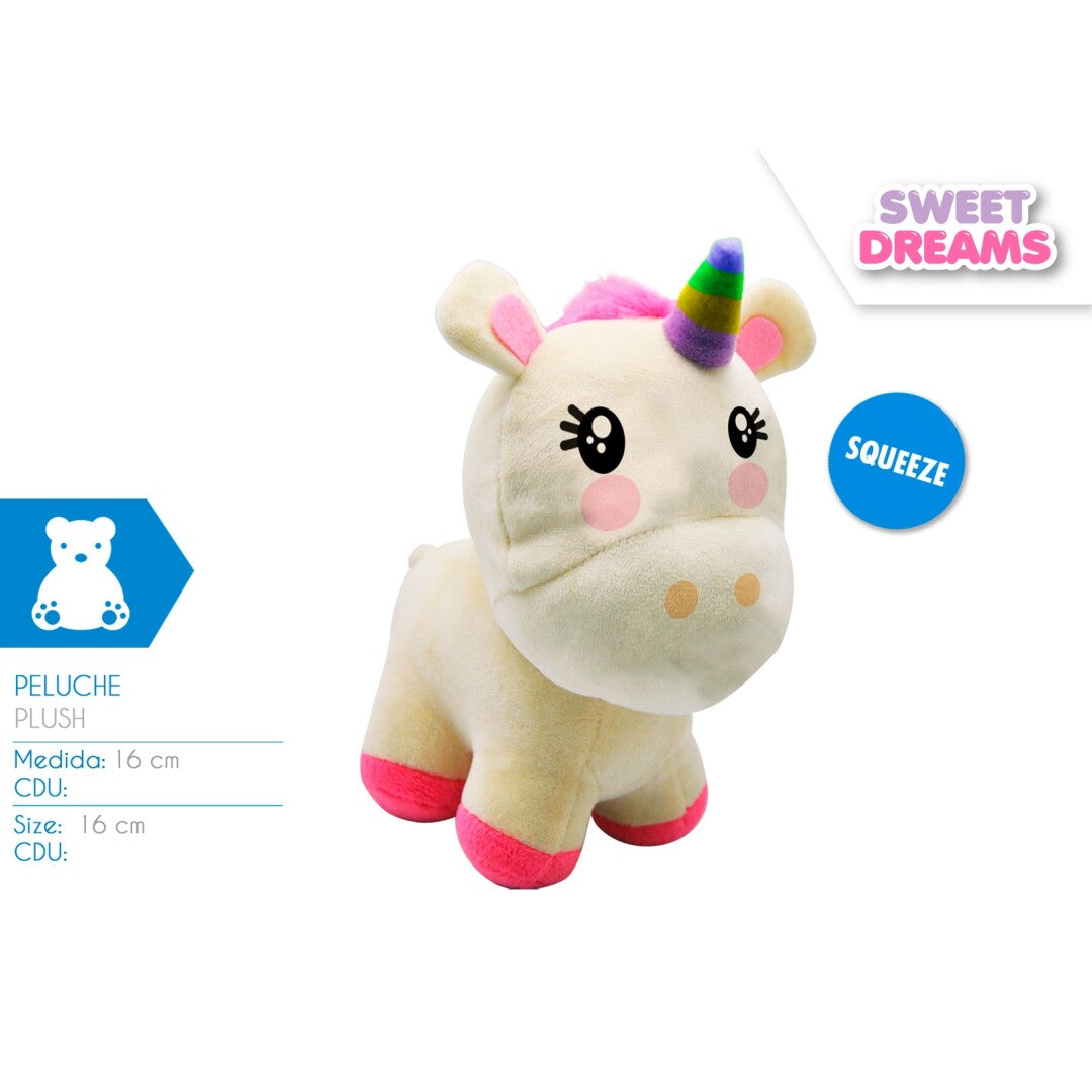 UNI10860 Peluche unicorno squeeze 16X10X18CM