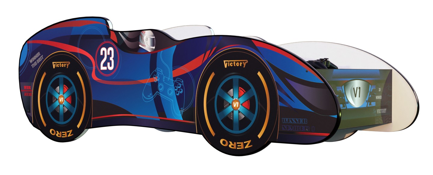 Letto F1 Victory Winner 160x80 Auto da Corsa con Luci LED
