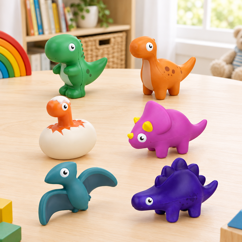 Assortimento dinosauri sul tavolo da gioco