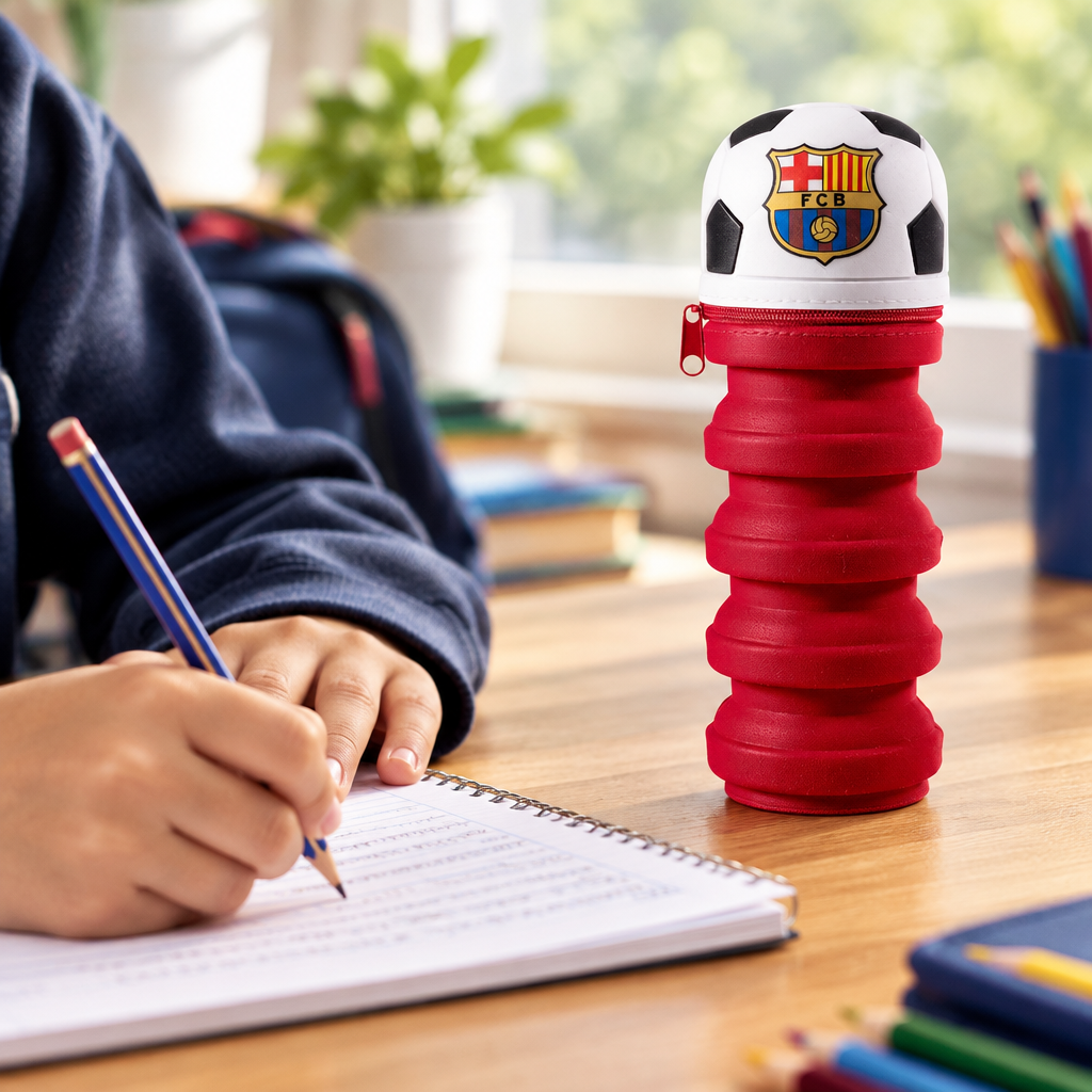 Astuccio Barça durante i compiti