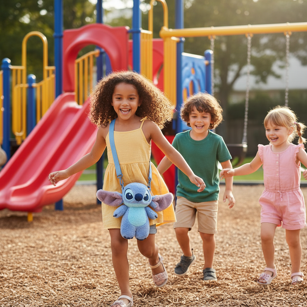 Bambina 8 anni al parco giochi