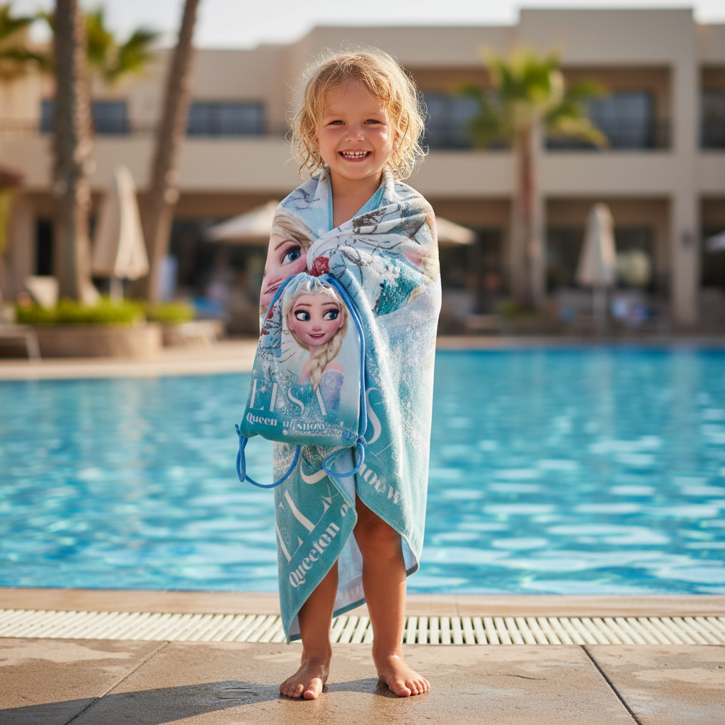 Bambina avvolta nel telo