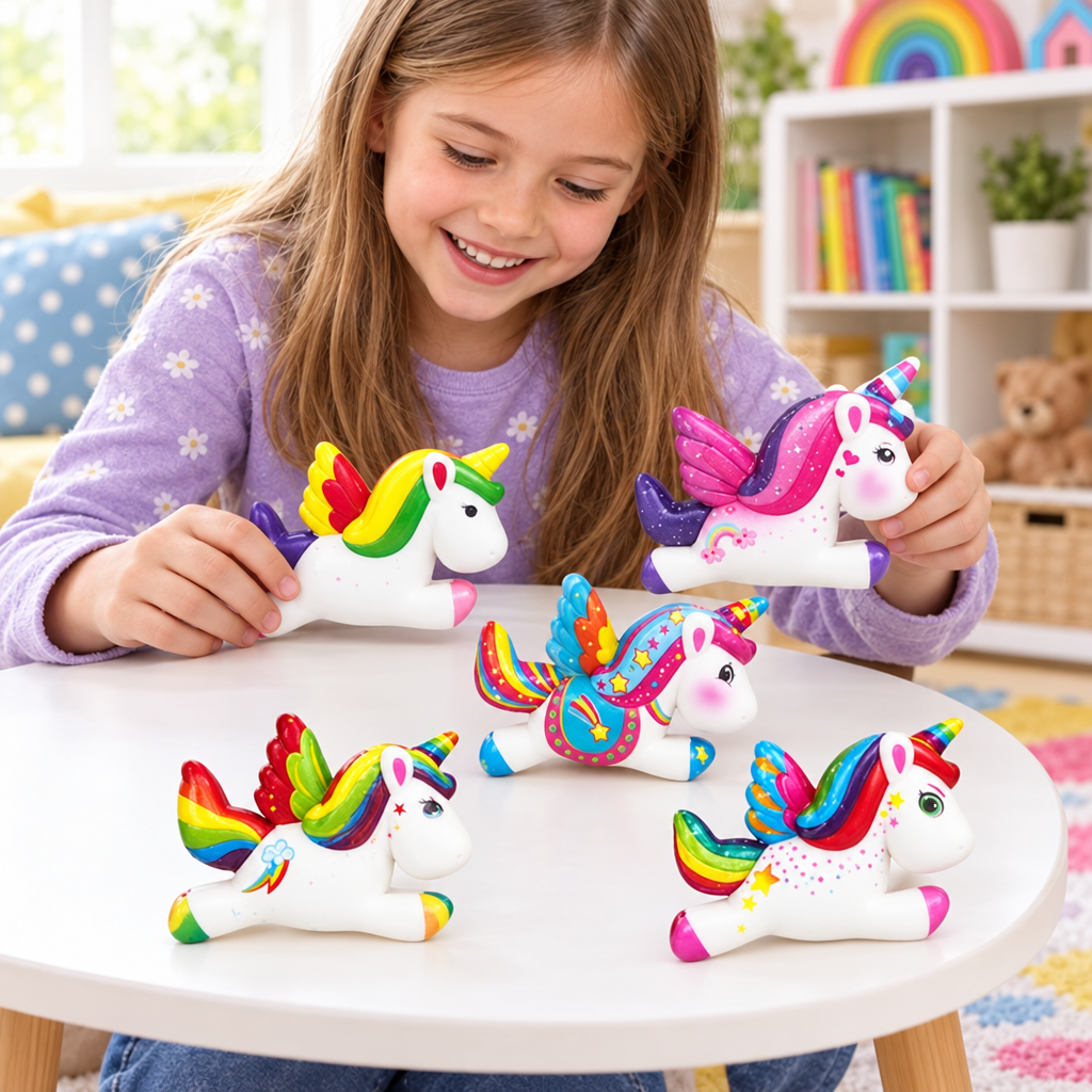 Bambina che gioca nell’angolo giochi