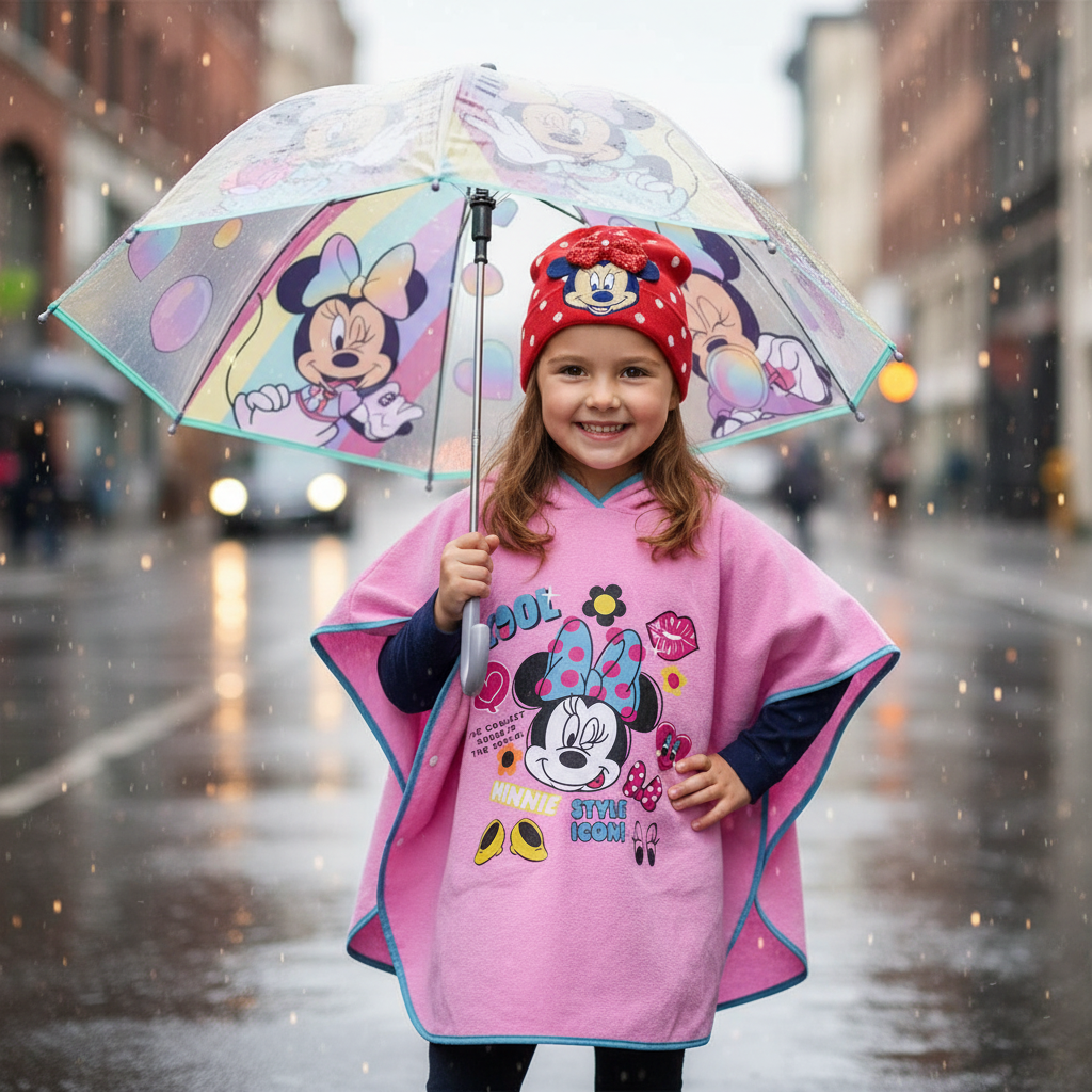 Bambina in posa con Set Minnie