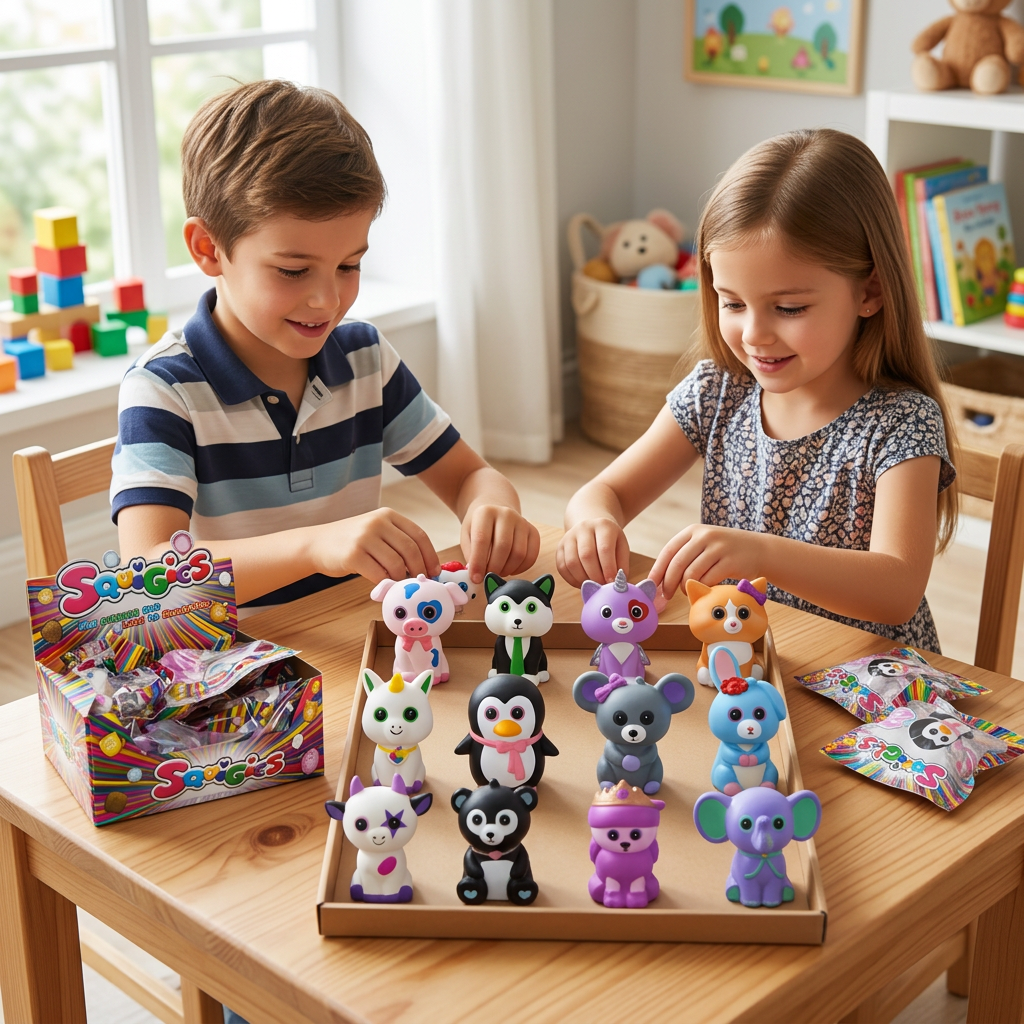 Bambini che giocano con gli animaletti