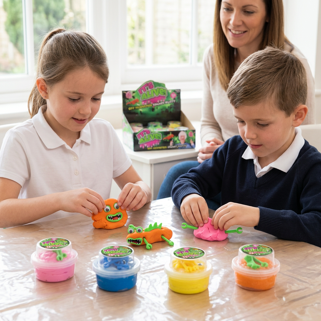 Bambini con i quattro vasetti