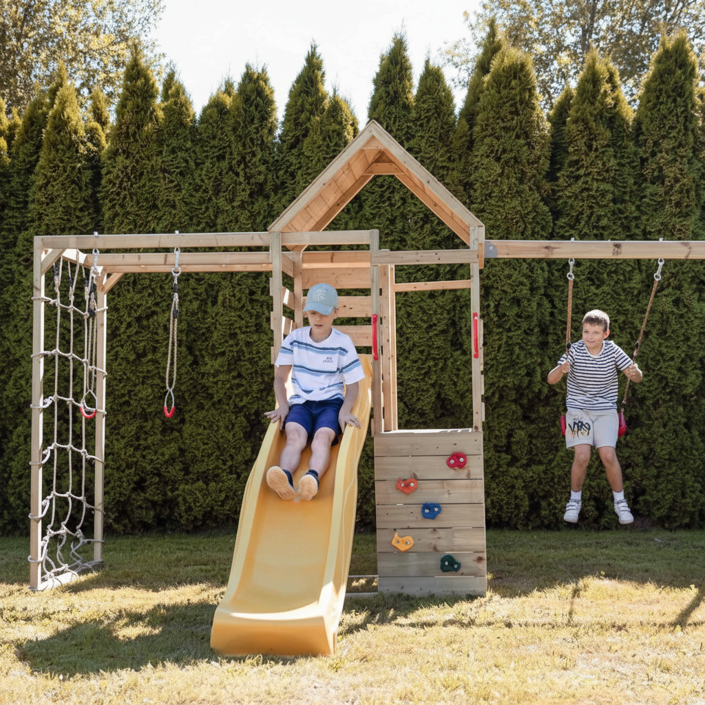 Bambini sul parco giochi