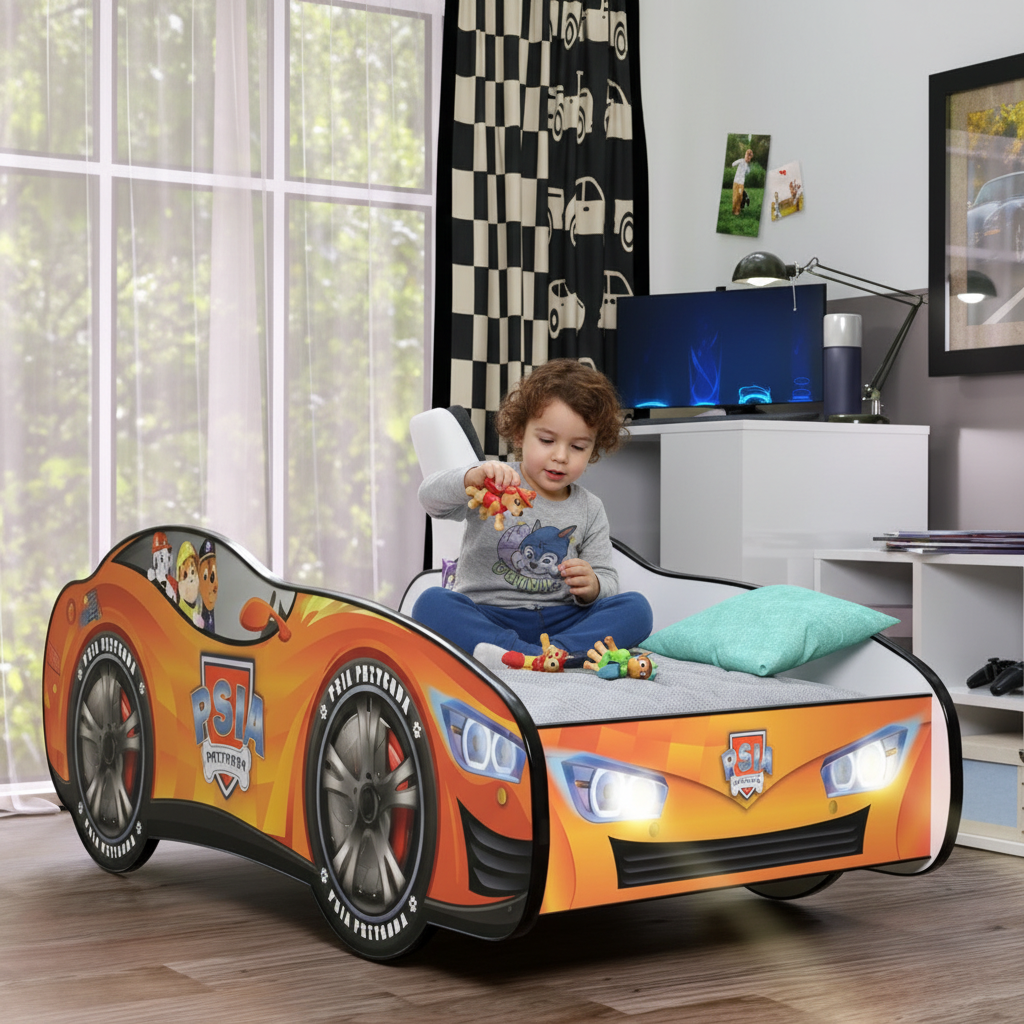 Bambino gioca con action figures