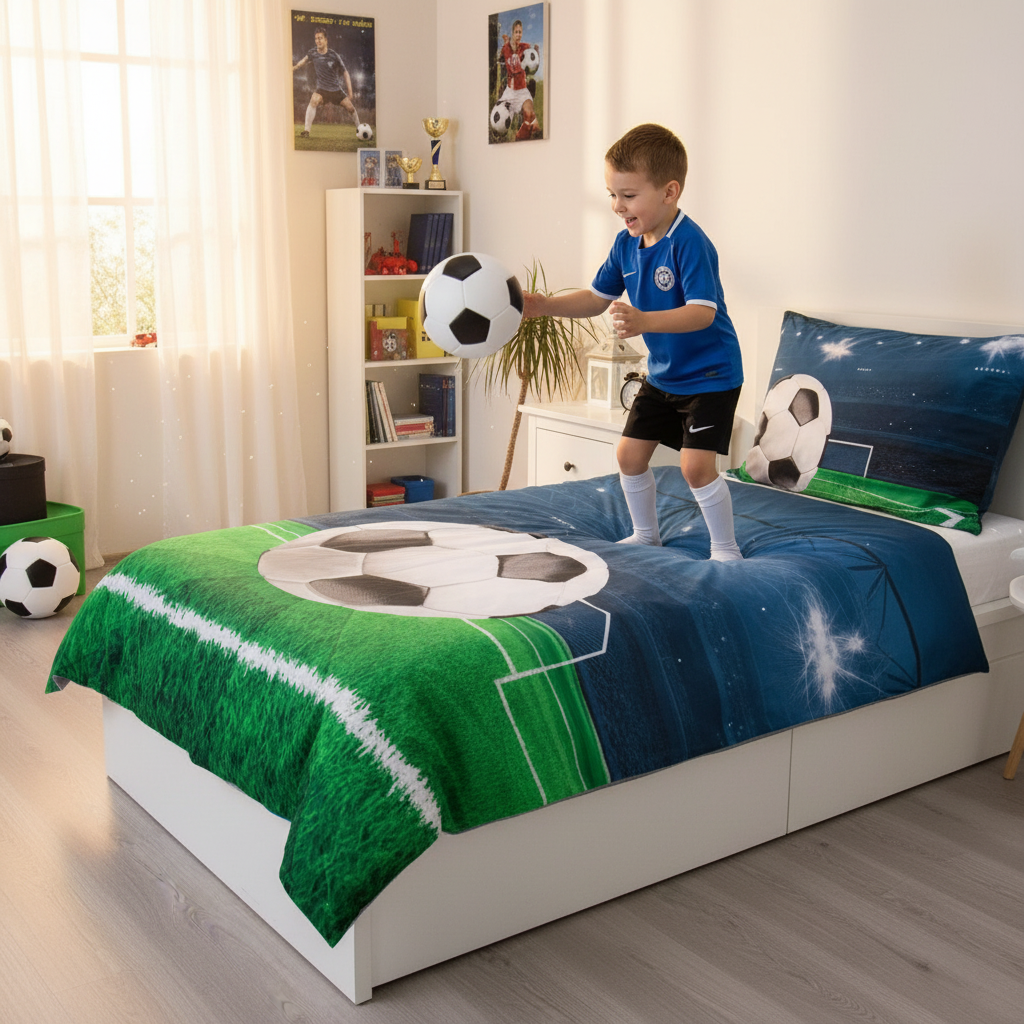 Bambino gioca con pallone