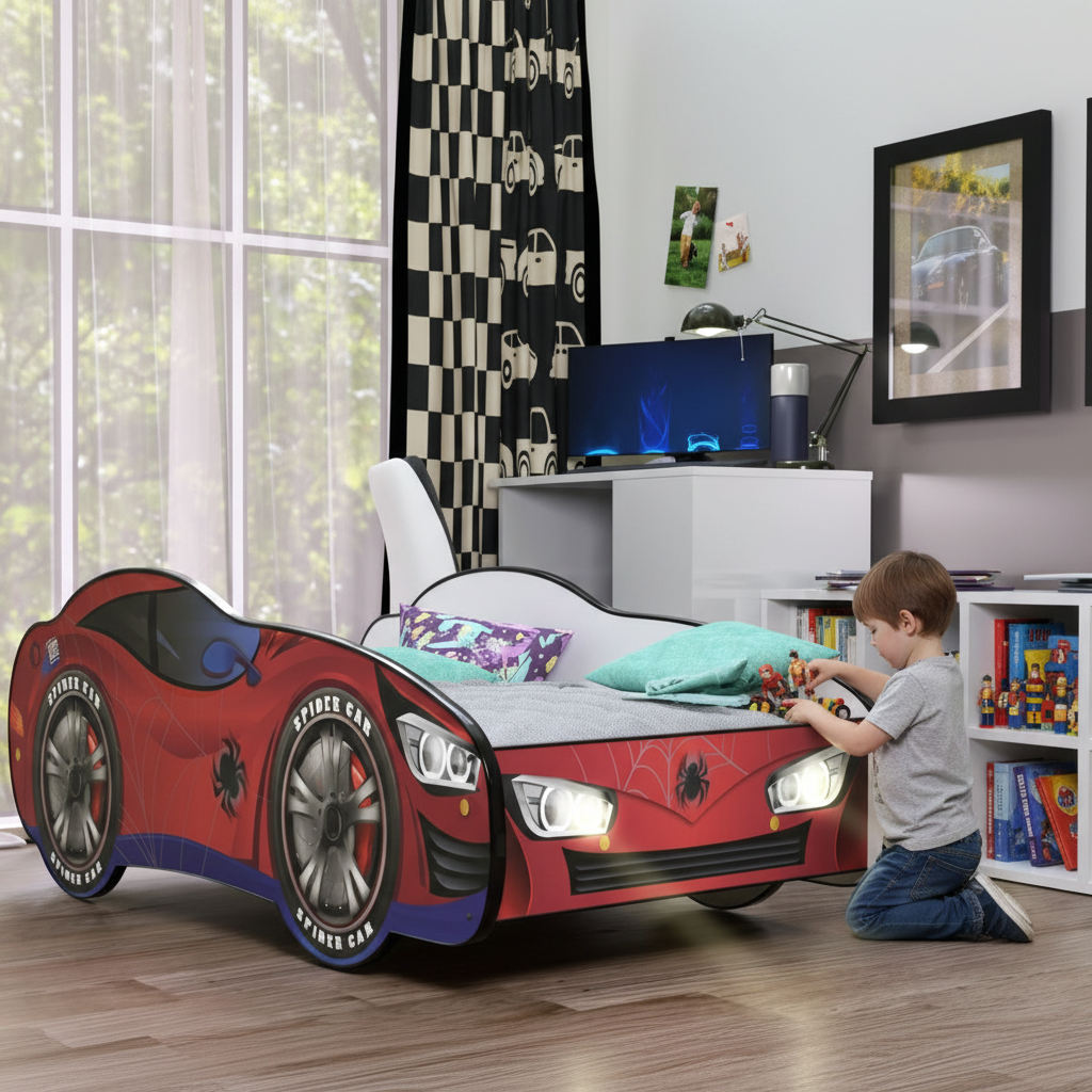 Bambino organizza giocattoli
