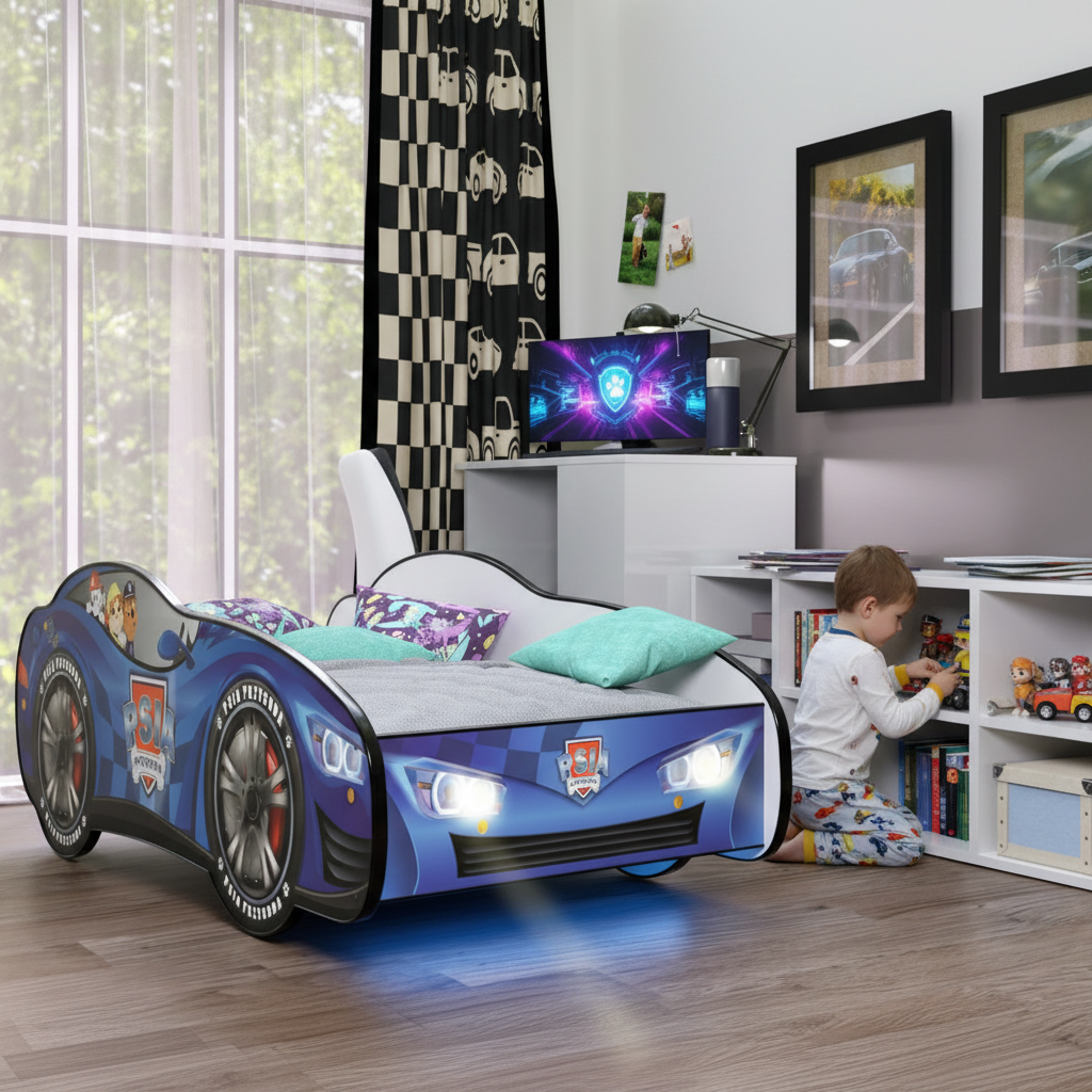 Bambino organizza giocattoli