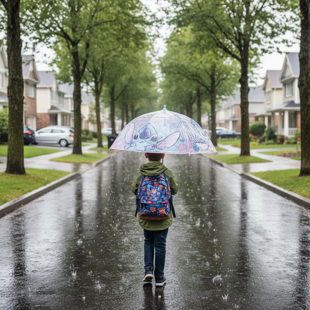 Bambino torna da scuola