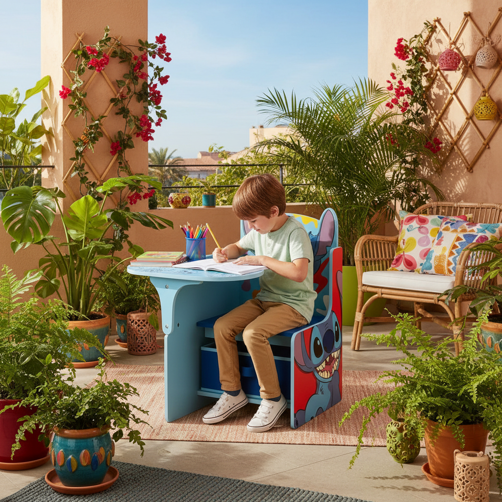 Banchetto Stitch su terrazzo soleggiato