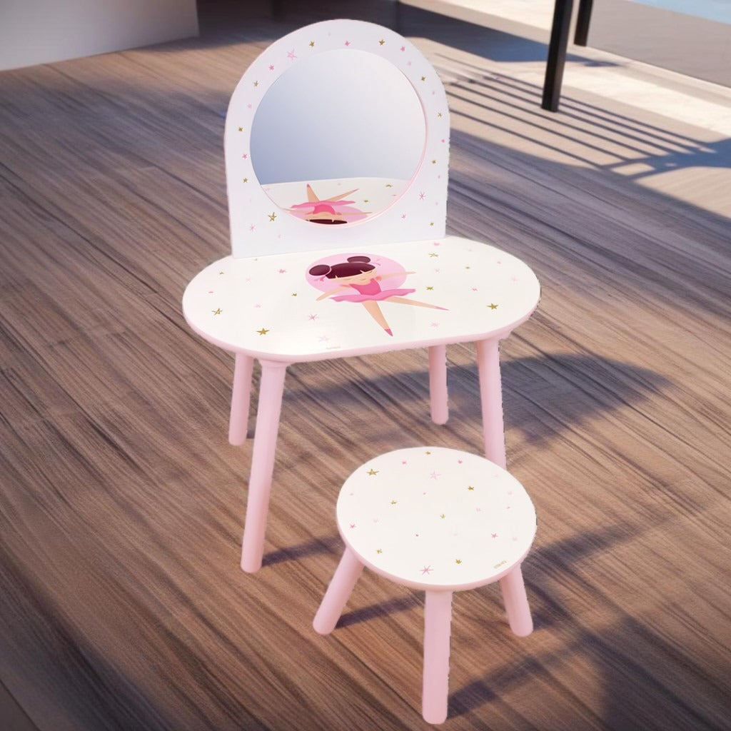 Toeletta bambina ballerina con specchio e sgabello