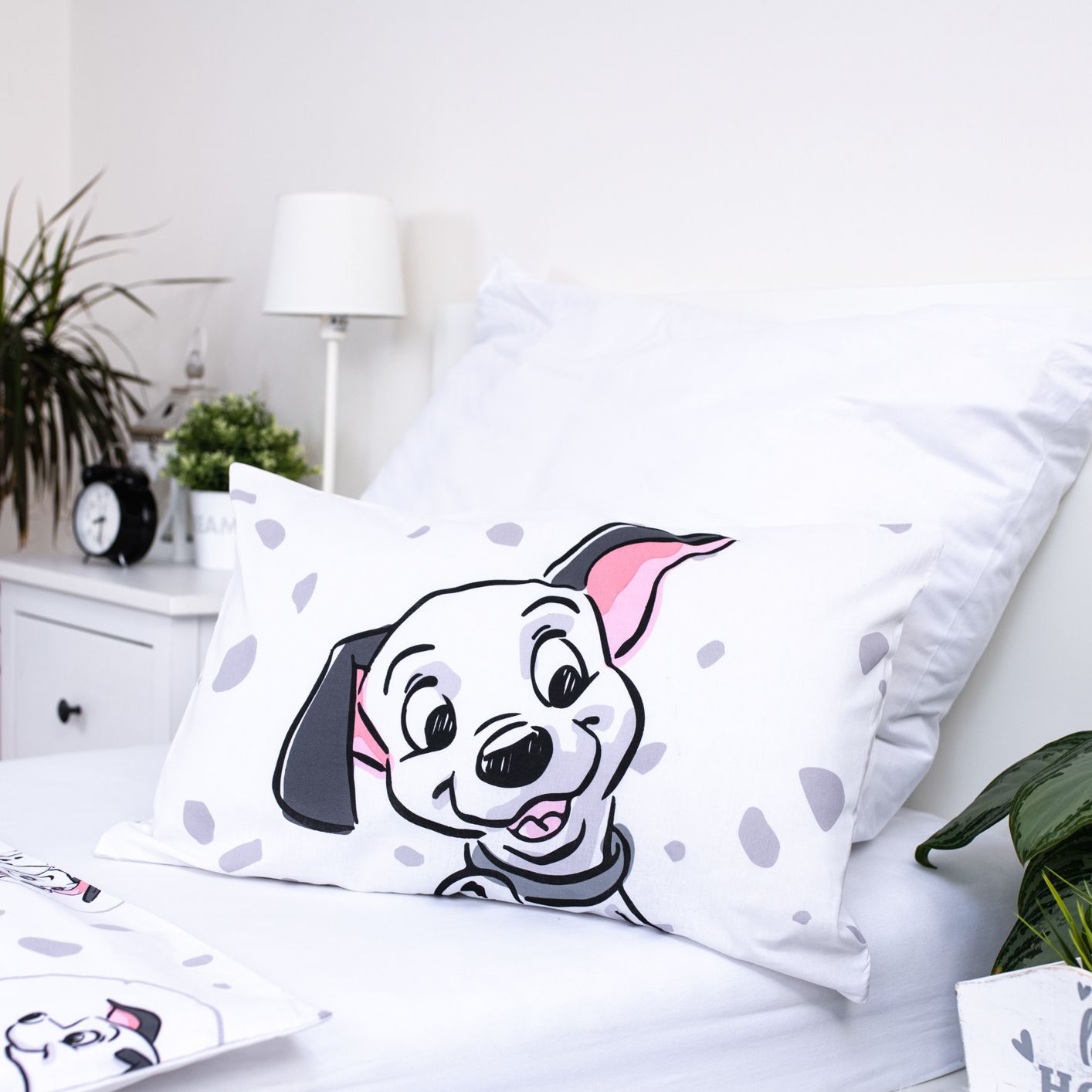 Disney carica dei 101 dalmata Set Letto Singolo Copripiumino Federa 100% cotone 100 x 135 cm + 40 x 60 cm