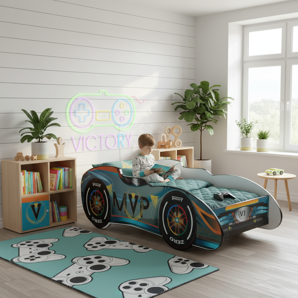 Cameretta stile scandinavo legno chiaro