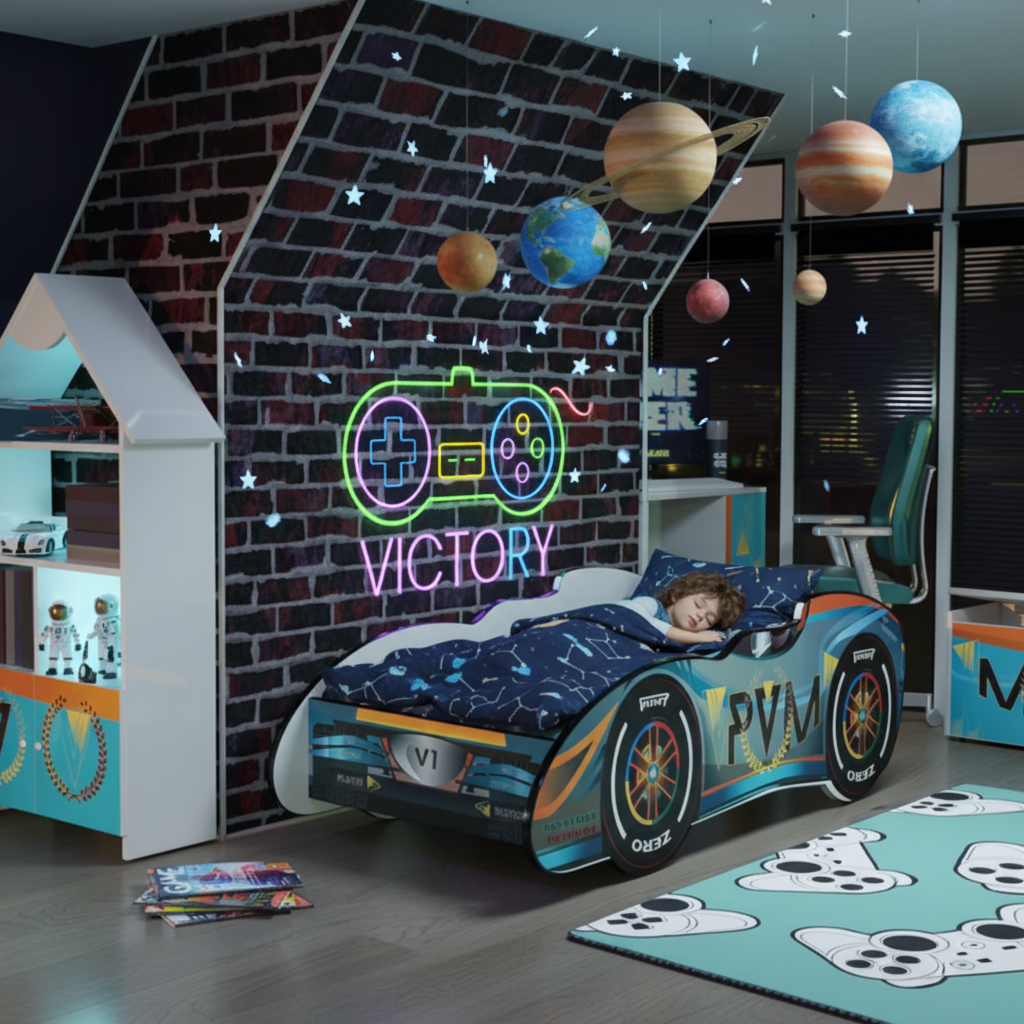 Cameretta stile spaziale stelle fosforescenti