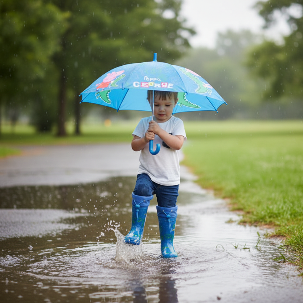 Close-up gambe con stivaletti e ombrello