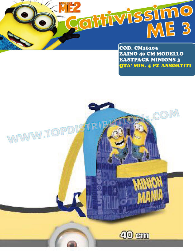 cm16103 ZAINO MODELLO EASTPACK MINIONS