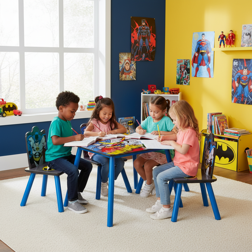 Compiti insieme su set Batman