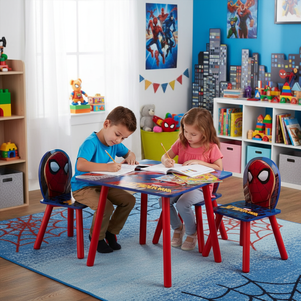 Compiti insieme su set Spiderman