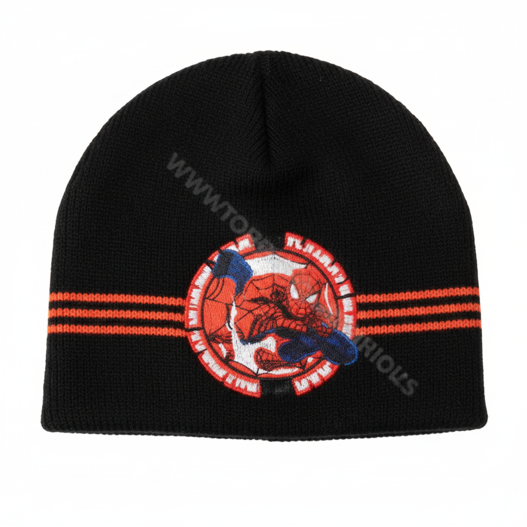 Dettaglio maglia berretto Spiderman