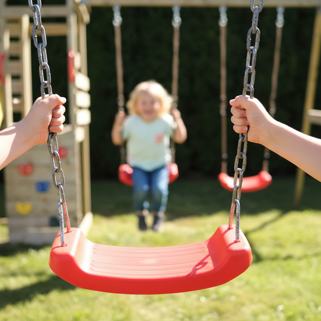 Dettaglio mani altalena